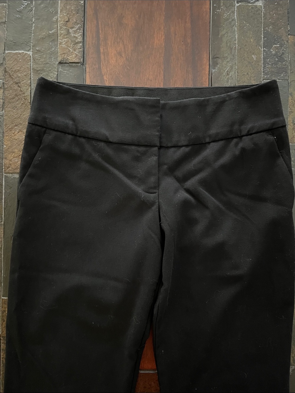 BCX Black Dress Pants with 3-Hook Waist Detail